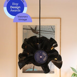 Record lamp | Upcycling | Ceiling light | Retro vintage design light | E27