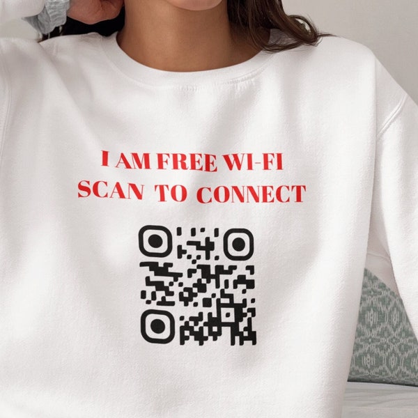 Qr Code Sweatshirt - Etsy