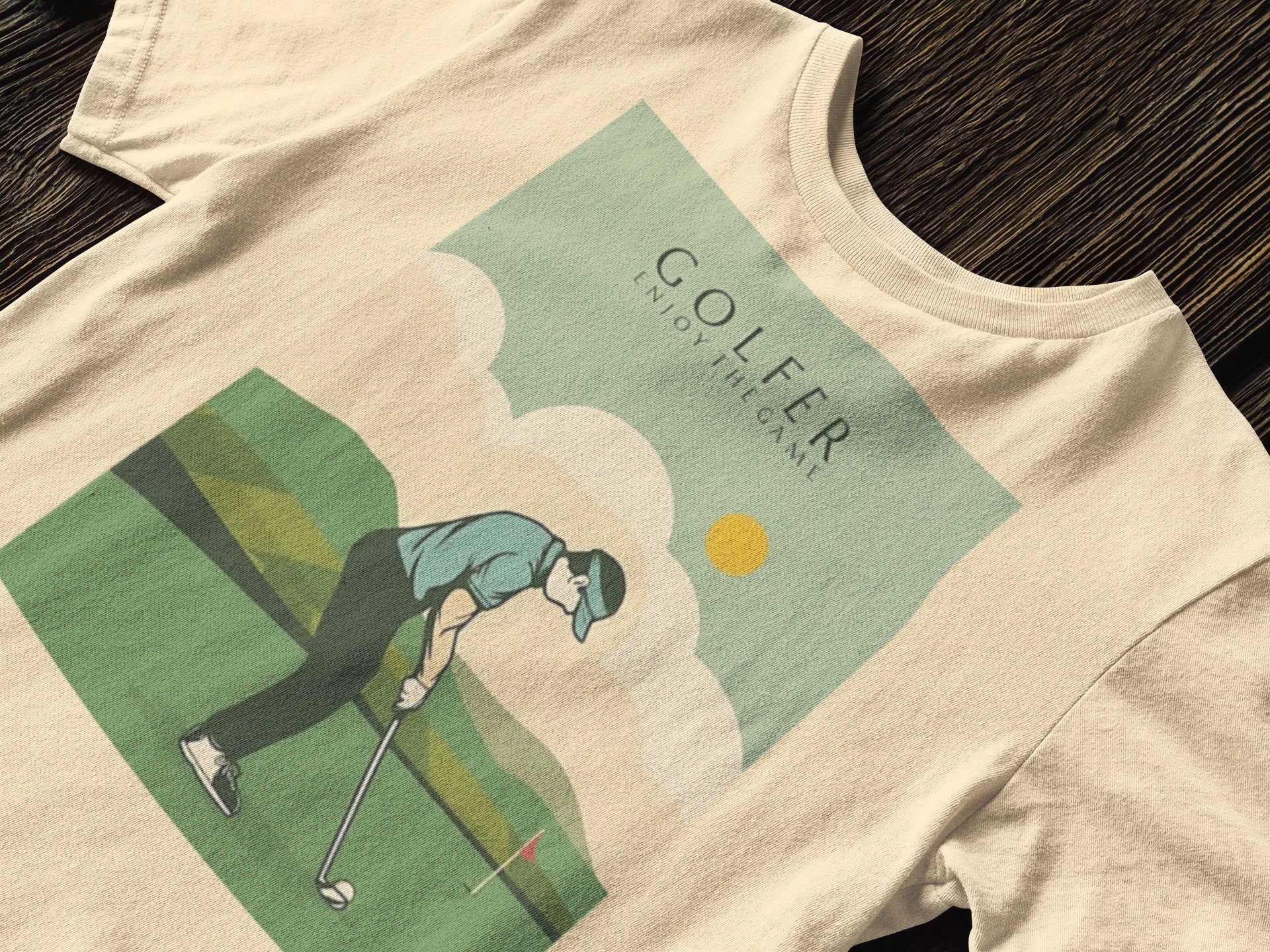 Golfer Poster Design T Shirt Masters Hoodie Golf Player Sweater PGA Tee Gift for Dad Golfer Clothes Major Championship Top Funny Golf Top