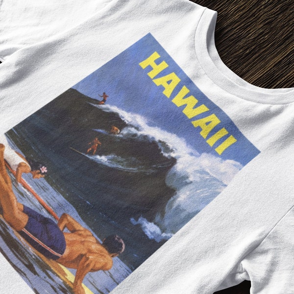 Vintage Hawaï T-shirt | Hawaii Travel Sweater, Hawaiian Shirt Hoodie, Vintage Hawaii Tee, Esthetische Poster Top, Hawaii Sweatshirt, Retro