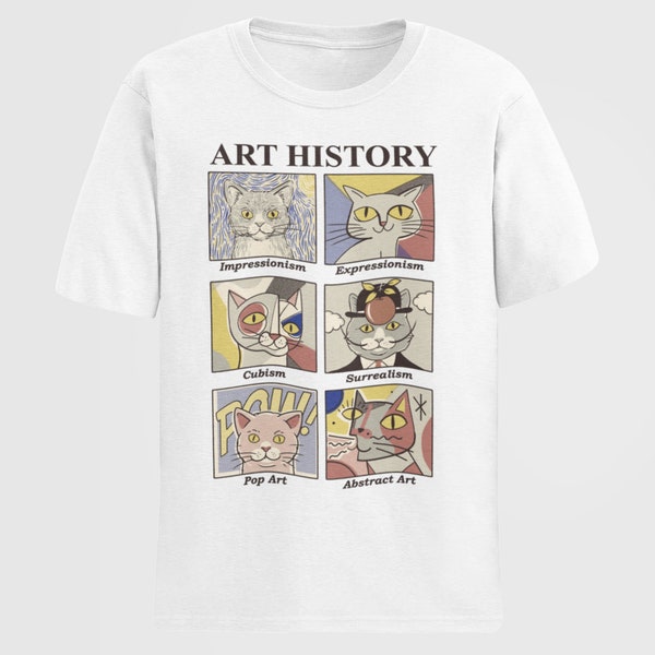 Vintage Art History T-Shirt | History Of Art Sweater | Cat Lover Hoodie, Kitty Tee, Kitten Painting Top, Art Print Sweatshirt, Artist Gift