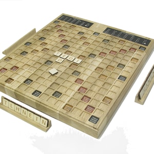 Oak Scrabble Solid Wooden Game Scrabble Exclusive Board Game Scrabble Gift Oak Wood Scrabble Family Game