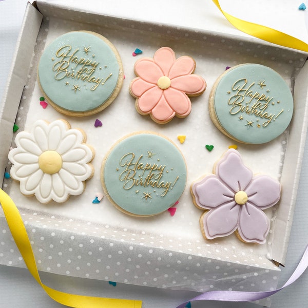 Birthday Letterbox cookies - handmade cookies - Birthday cookies - Celebration cookies