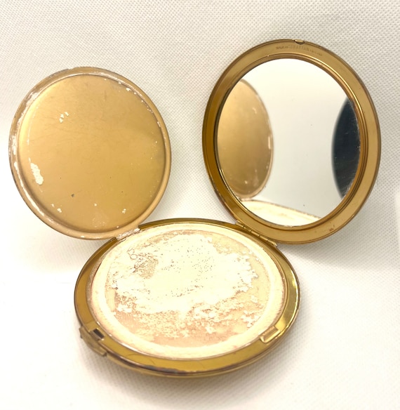 Vintage 1940’s Large 4 Inch Rare Stratton Gold Toned … - Gem
