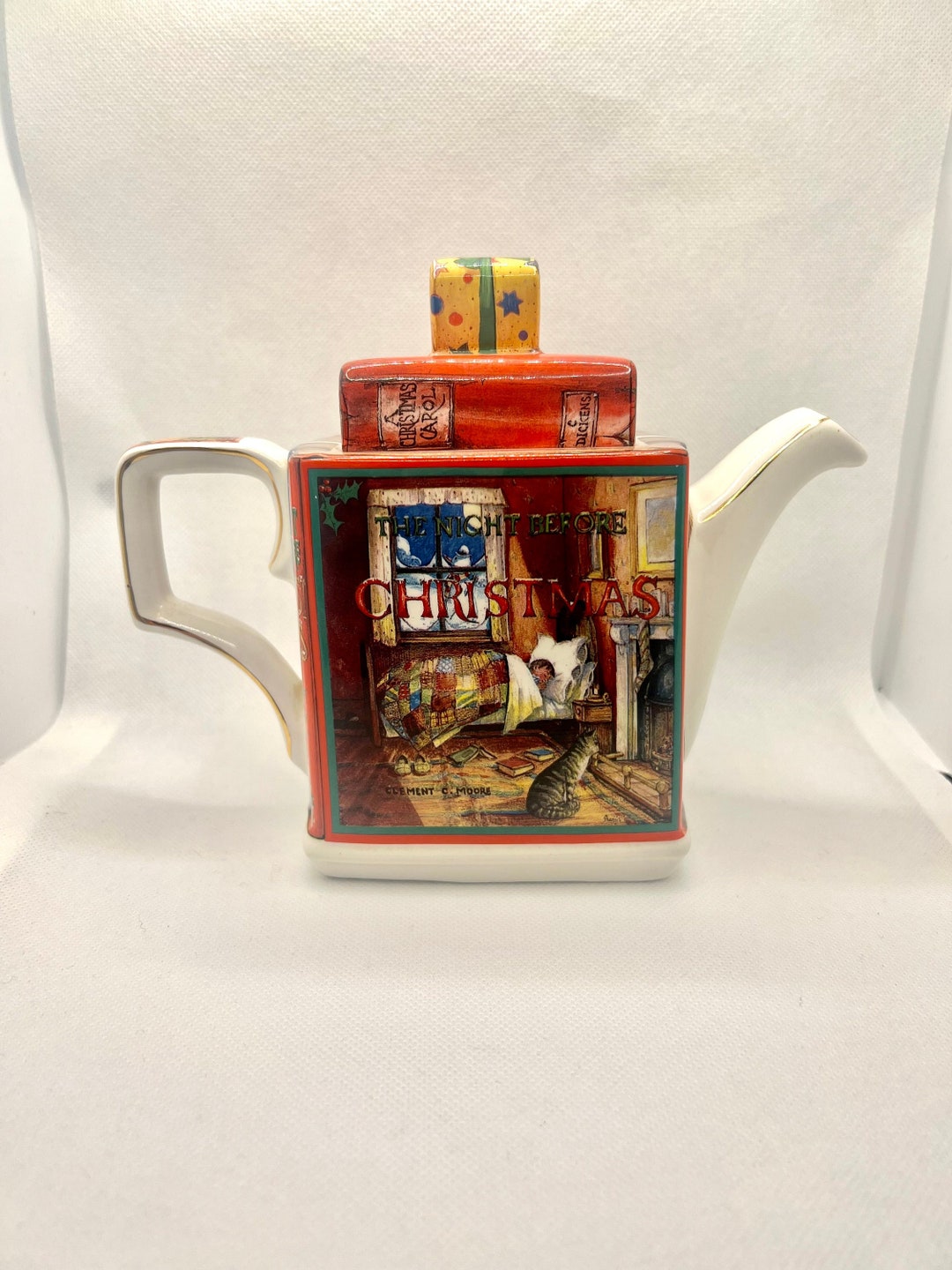 Vintage Collectible Christmas Teapot by Sadler Classic Stories Etsy