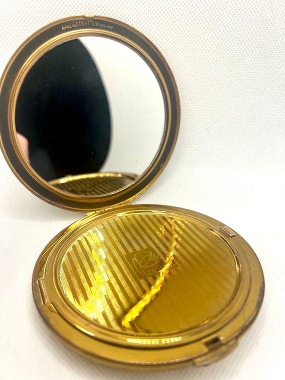 Vintage 1940’s Large 4 Inch Rare Stratton Gold Toned … - Gem