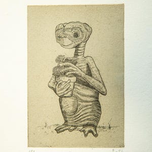 the Extra-Terrestrial - Original Hand-Engraved - Aquatint - Limited Edition -