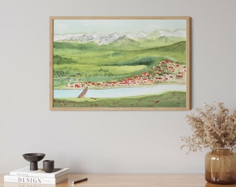 Howl Watercolor Painting, Ghibli Wall Art, Howl Print, Howl Poster, Howl Wall Art, Printable Wall Art, Digital Print, Anime Art