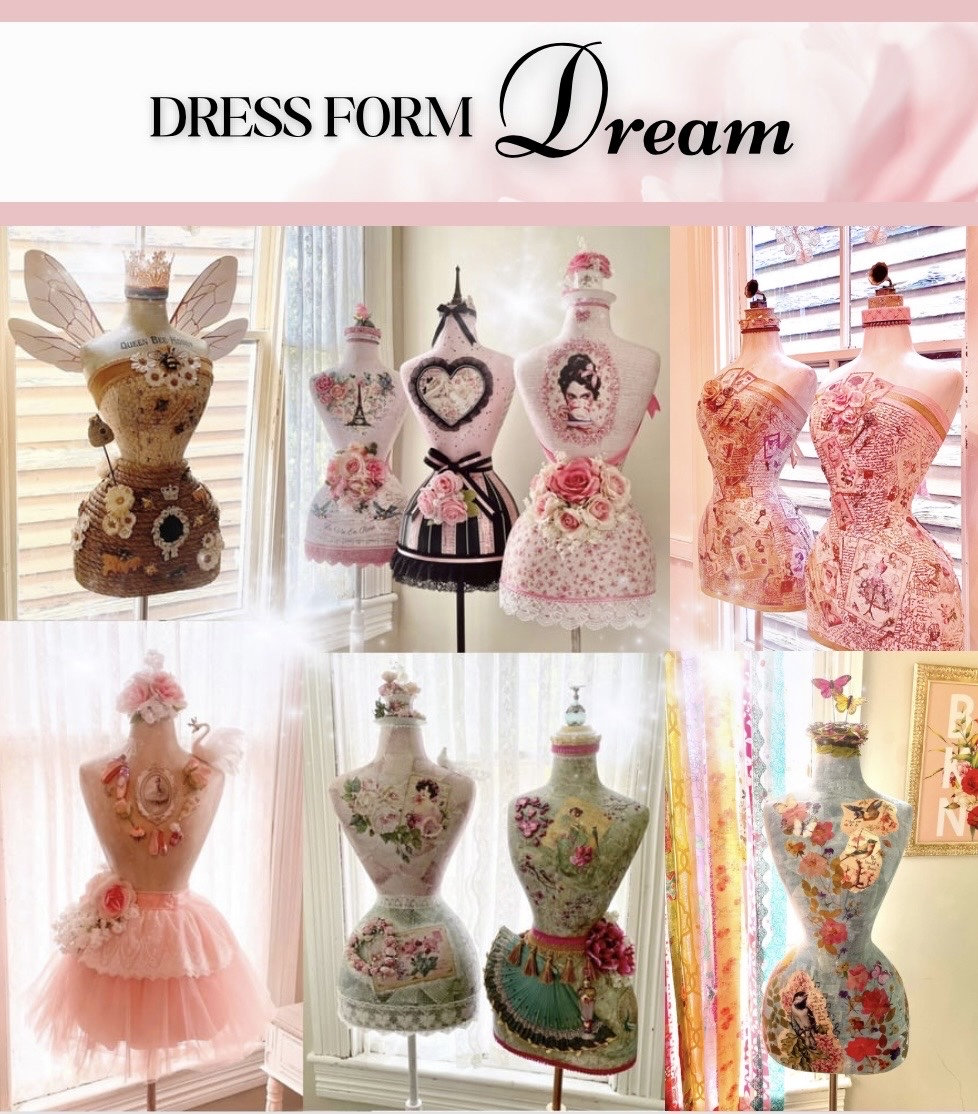 Dress Form Mannequin, Decorated Dress Form, Floral Dress Form, Garden