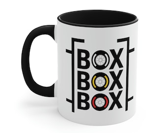Fórmula 1 Pitbox Accent taza de café, 11 oz