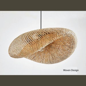 Woven Bamboo Pendant Lamp Creates an Asian Chic Ambience High-Quality Bamboo Recyclable image 5