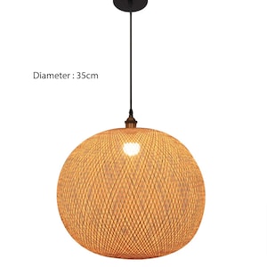 Round Woven Bamboo Pendant Lamp Creates a Retro Chic Ambience High-Quality Bamboo Recycled and Recyclable Medium