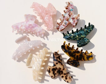 Lot de 2 pinces à griffes moyennes 8,5 cm, barrette à cheveux en acétate en écaille de tortue, lot de pinces à griffes, accessoires cheveux pour femme, cadeau pour elle