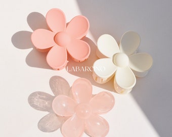 2-PACK Clip de pelo de flores, Clip de garra de flor de margarita, Clip de garra de pelo de flor para el cabello, Clips de flores para el cabello, Clips de pelo para mujeres