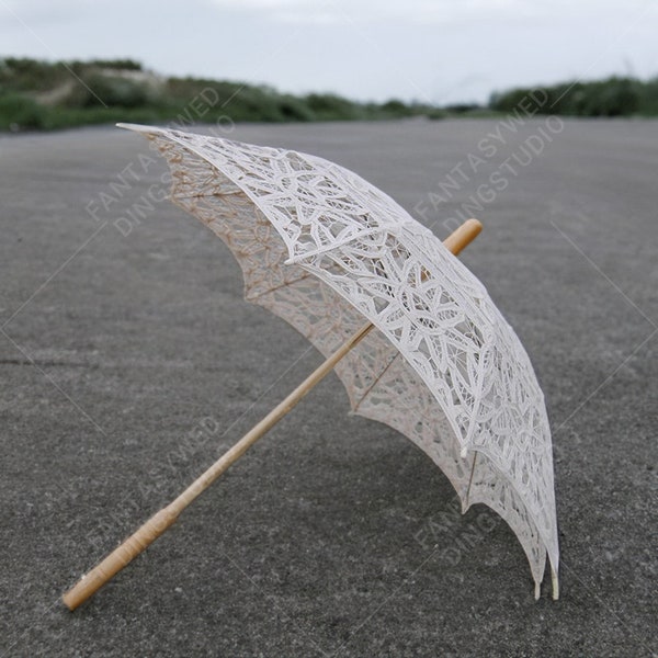 Vintage Lace Umbrella, Bride Umbrella Parasol for Wedding, Decorative Parasol, Photography Prop, Wedding Accessories