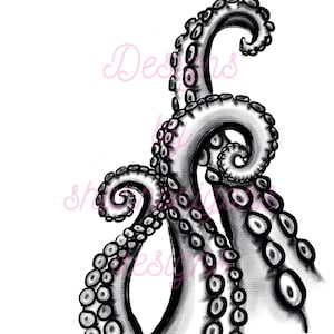 Octopus Tentacles PNG. PDF. For high quality digital prints