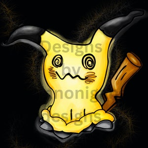 Mimikyu Digital Print. SVG, PNG, PDF