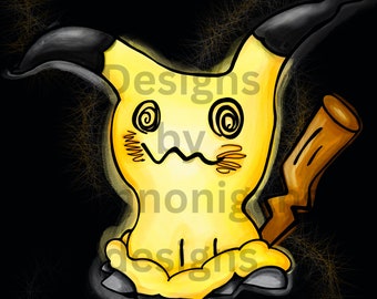 Impression numérique Mimikyu. SVG, PNG, PDF
