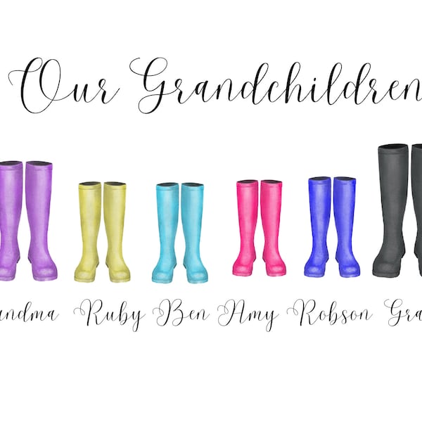 Our Grandchildren, Grandparent Present, Grandma, Grandad, Gift, Christmas Gift, Digital Print, Family, Grandchildren.