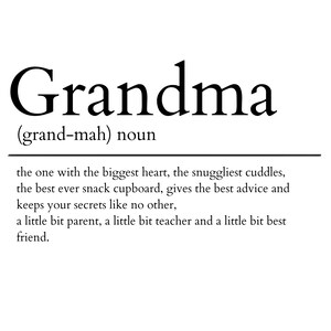 Grandma Gift, Grandma Description, Digital Print, Grandma Quote, Mothers Day Gift, Grandparent Gift, Grandma, Nanny, Nana, Nan, Granny