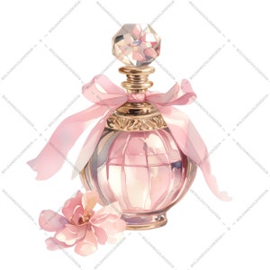 This set features elegant and nostalgic perfume bottle designs in beautiful watercolor styles, perfect for adding a touch of vintage flair to your creations.