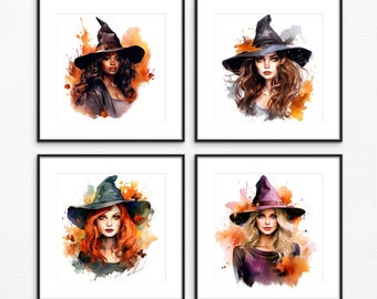 Witches Clipart Bundle: Modern Witch Art (Digital Download)
