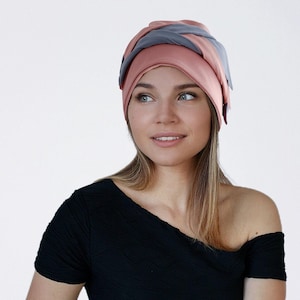 Pre tied Chemo Headwear, Chemo Gift, Cotton Turban, Cancer Headwear, Alopecia,