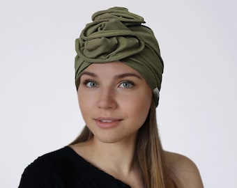 Cotton Fahsion Turban, Chemo Gift, Head Covering, Pre tied Headwear,  Turban Hat, Alopecia