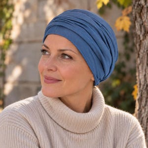 Mysig förknuten kashmirhuvudbonad, turban för kvinnor, kemoterapipresent, cancerhuvudbonad