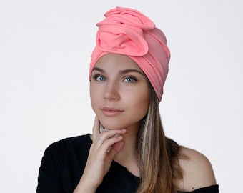 Cotton Fahsion Turban, Chemo Gift, Head Covering, Pre tied Headwear,  Turban Hat, Alopecia