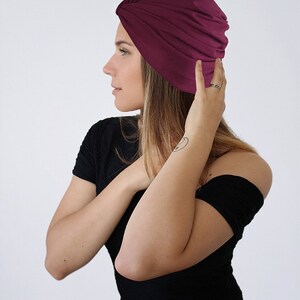 Pre tied turban, beanie hat, headwear, chemo headcovering