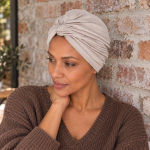 Chemo Turban Damen-Kopfbedeckung bei Chemotherapie & Haarausfall-Druckfrei-Weich