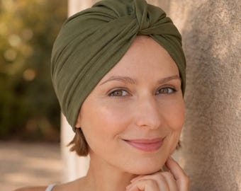 Women Turban Hat, Chemo Headwear, Cotton Cancer Turban, Head covering, Chemo gift, Alopecia