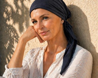 Fascia per capelli da donna, copricapo, copricapo, foulard, copricapo pre-annodato, alopecia, chemioterapia