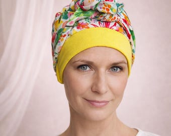 Women boho turban pinup, Maxi vintage headband turban,  Floral headwrap, Chemo headwear