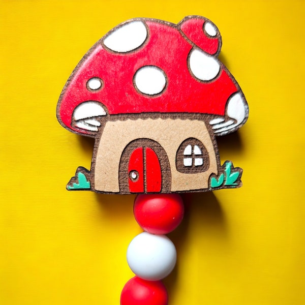 Mushroom Cute Fun Badge Reel for Nurse Teacher Secretary Doctor Student Phlebotomist RN NP PA