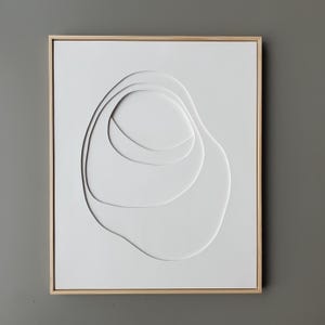 Umbra I, immagine strutturale in rilievo 3D, arte murale, arte murale astratta minimalista moderna, arte in rilievo, immagine strutturale su tela, arte astratta
