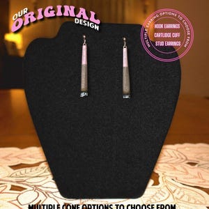 Raw Cone Earrings: Pink Joint, Wearable Art