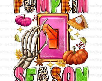 Pumpkin season png sublimation design download, Fall pumpkin png, Hello Fall png, Fall vibes png, sublimate designs download