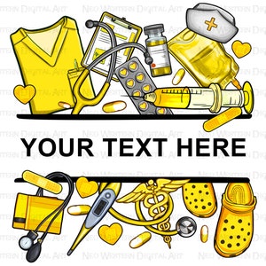 Personalized yellow Nurse png sublimation design download, Nurse png, custom name Nurse png, Nurse life png, Nursing png, designs download