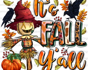 Het is herfst allemaal met vogelverschrikker png sublimatie ontwerp download, Hallo herfst png, herfst png, vogelverschrikker png, sublimatieontwerpen downloaden