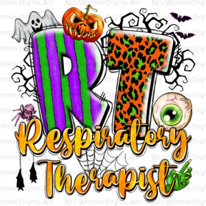 RT Respiratory Therapist Halloween png sublimation design download, Happy Halloween png, spooky season png, sublimate designs download