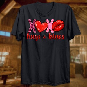 Xoxo Hugs and Kisses Png Sublimation Design Download, Valentine's Day ...