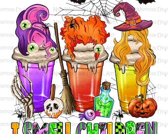 I smell children Halloween witch coffee cups png, Happy Halloween png, spooky season png, Halloween coffee png, sublimate designs download
