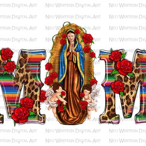Western mom lady of Guadalupe Png, Virgen de Guadalupe png, Latina Mexican png, Guadalupe png, Virgin Mary png, sublimate designs download
