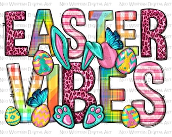 Easter vibes png sublimation design download, Happy Easter Day png, western Easter png, sublimate designs download