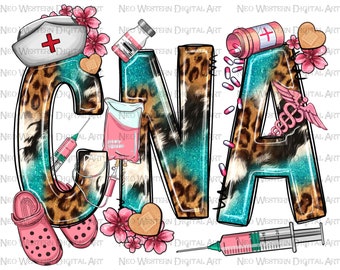 Cna nurse png sublimation design download,Cna nurse png,western cna png,nurse life png,nurse love png,leopard cna,sublimate designs download