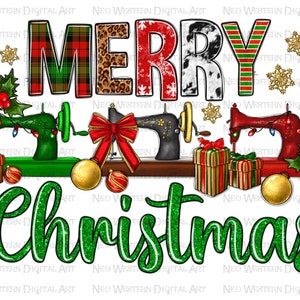 Merry Christmas Sewing machine sublimate designs download, hand drawn sewing machine png, Christmas png, sublimate designs download