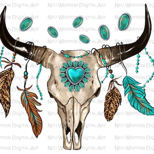 Bull skull png sublimation design download, western bull skull png, hand drawn bull skull png, sublimate designs download