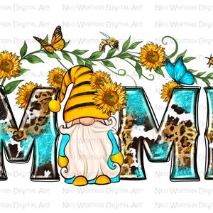 ノームとひまわりの西洋風ミミの png 昇華デザインのダウンロード、ひまわり ノーム png、ミミ png、昇華デザインのダウンロード